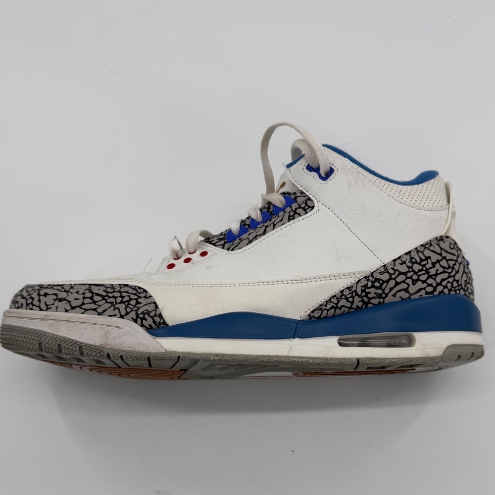 Jordan 3 Retro Wizards Mens White Blue CU1110-010 Elephant Print - Picture 8 of 10